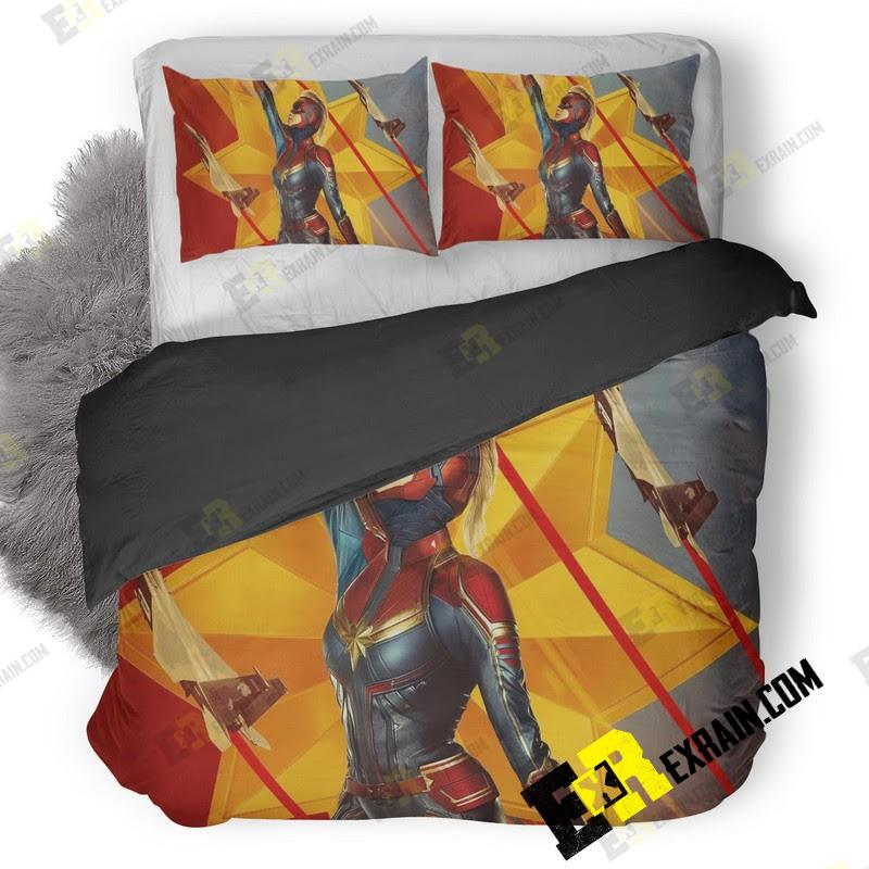 Captain Marvel New Poster Ao 3D Customized Duvet Cover Bedding Set