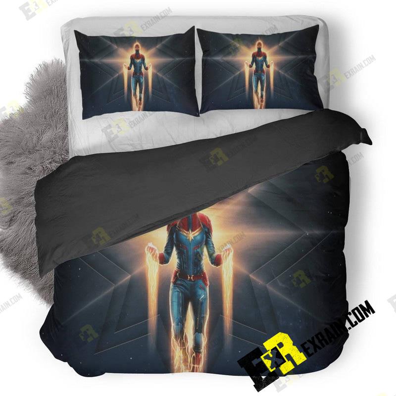 Captain Marvel New Poster Eo 3D Customized Duvet Cover Bedding Set