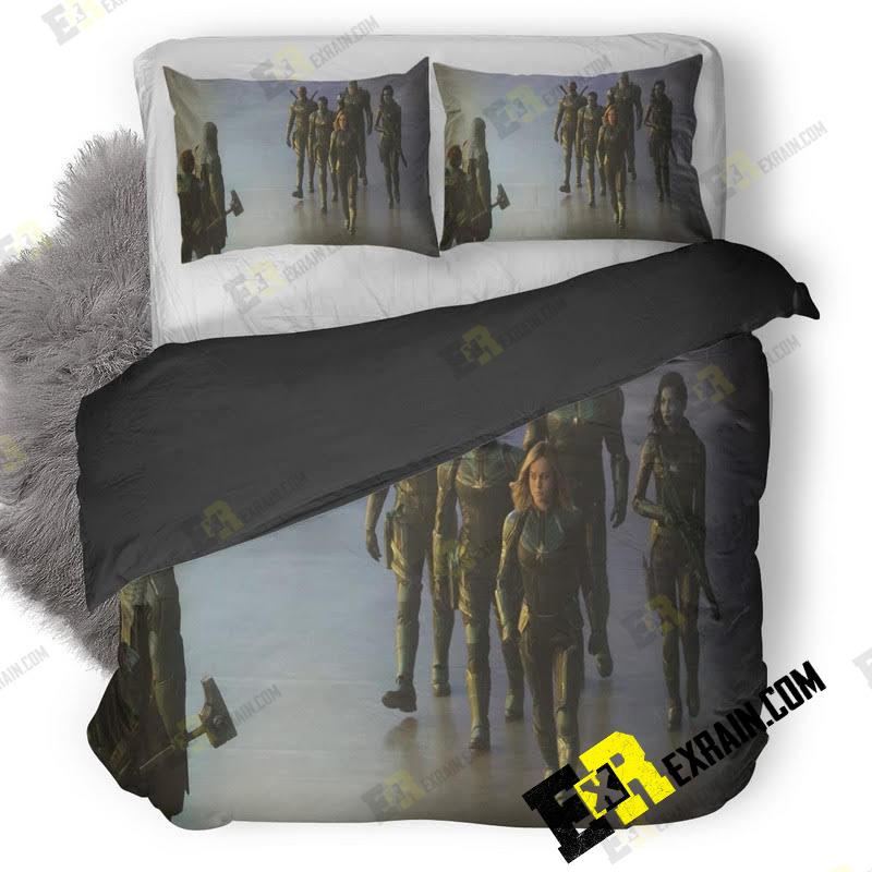 Captain Marvel Starforce Team 5K 1D 3D Customized Duvet Cover Bedding Set