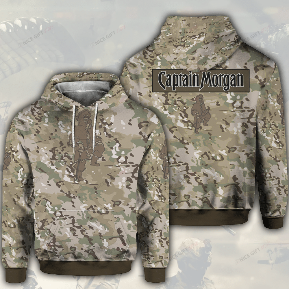 Captain Morgan Camouflage 3D Hoodie Gift For Fans