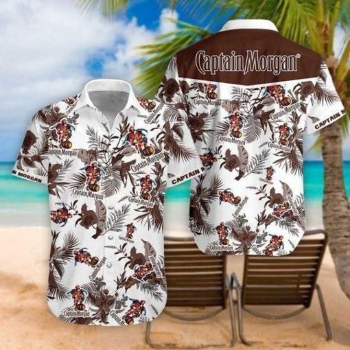 Captain Morgan Hawaiian Aloha Shirt Unisex Hawaiian Beach