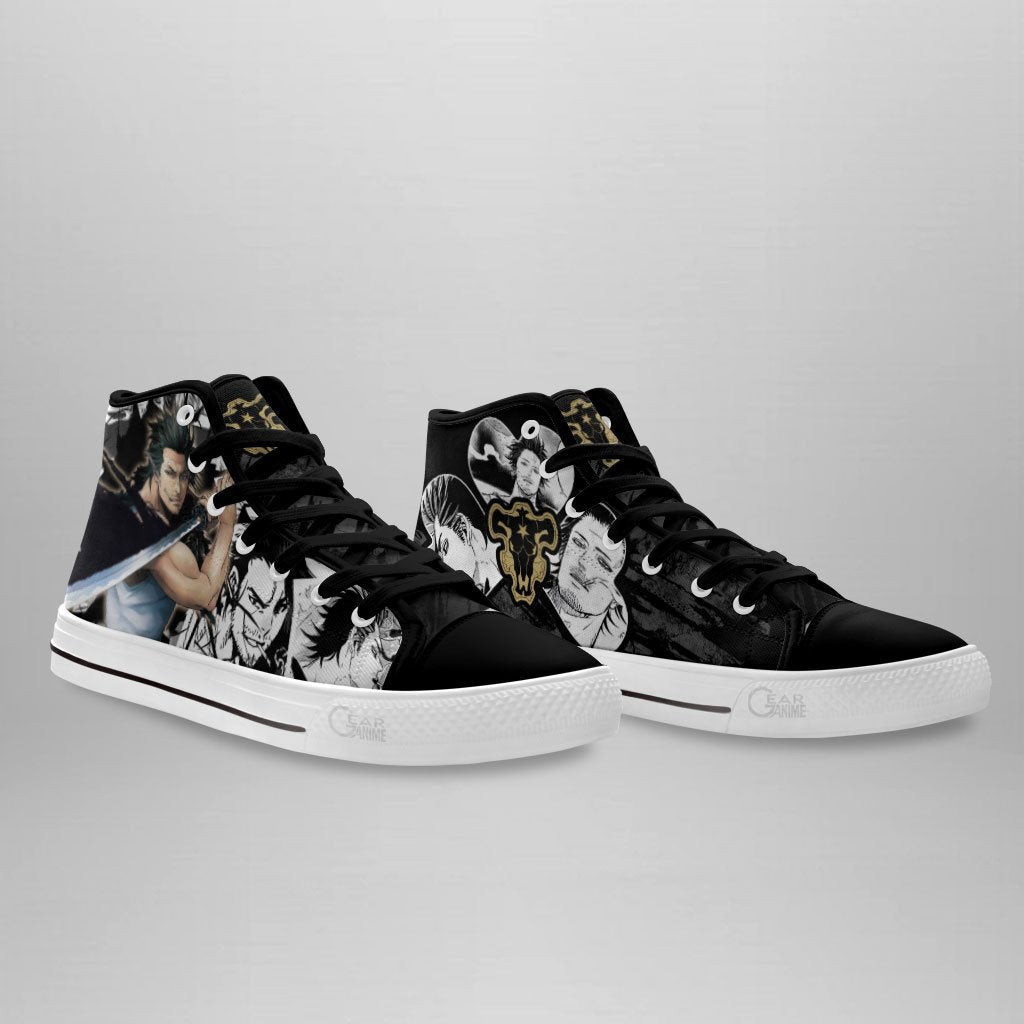 Captain Yami High Top Shoes Custom Manga Anime Black Clover Sneakers