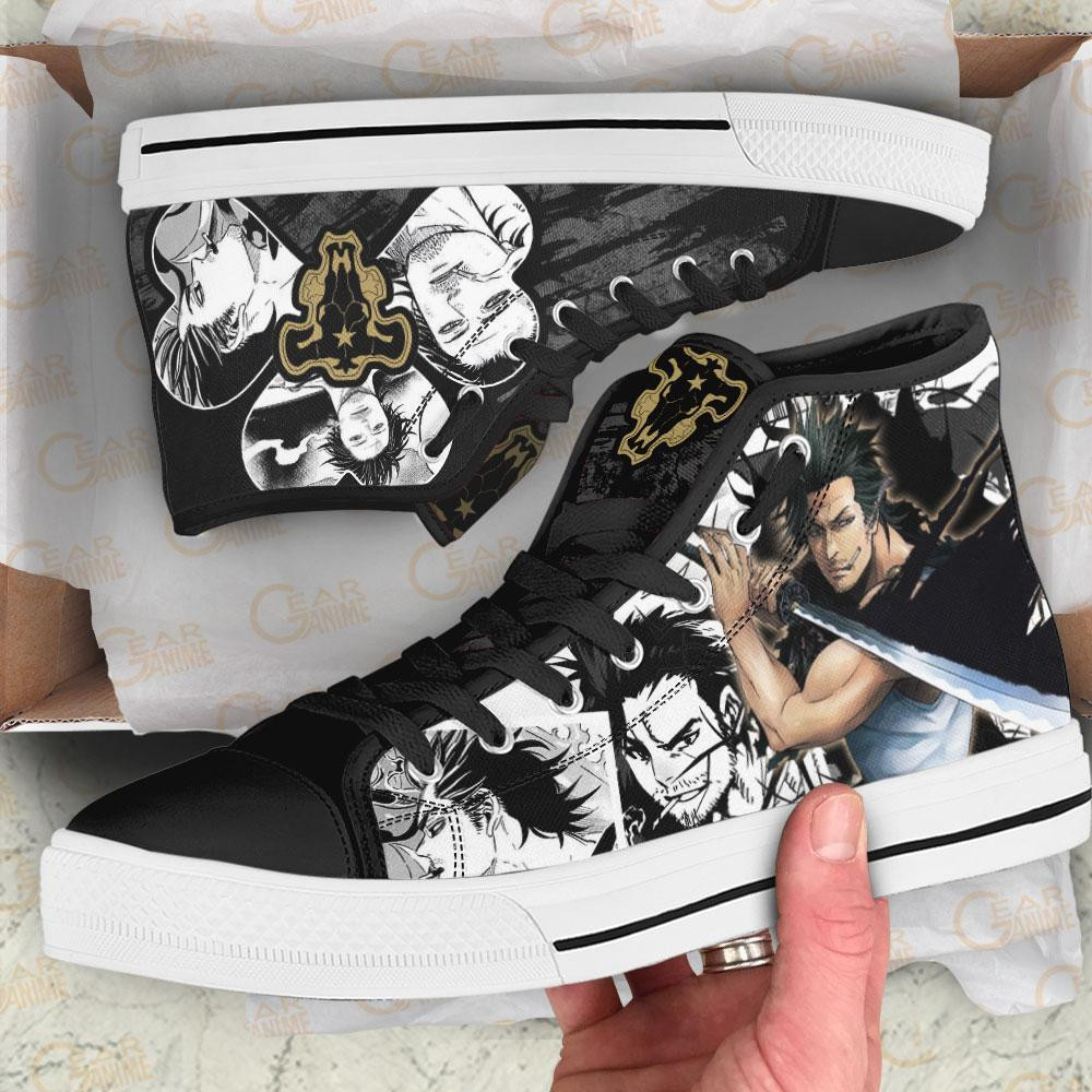 Captain Yami High Top Shoes Custom Manga Anime Black Clover Sneakers