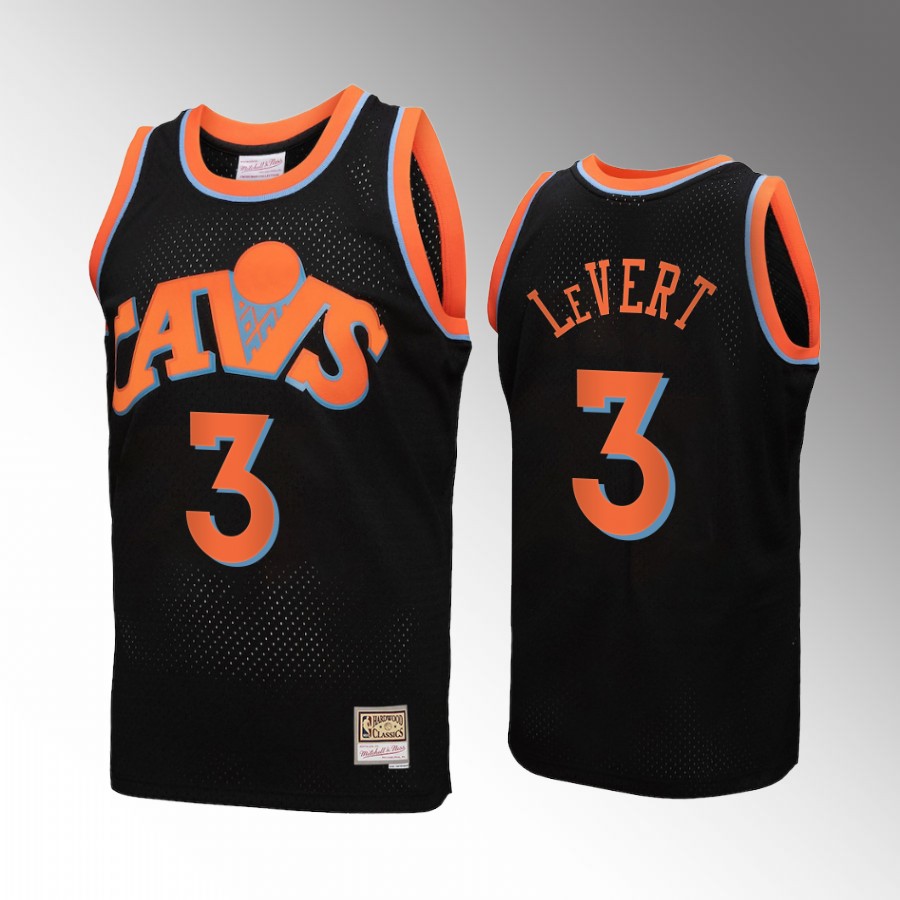 Caris LeVert #3 Cleveland Cavaliers Reload 3.0 Black Mitchell Ness Jersey