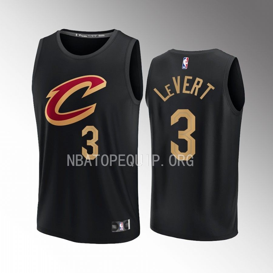 Caris LeVert Cavaliers #3 Black Jersey Fast Break Fast Break 2022-23 Statement