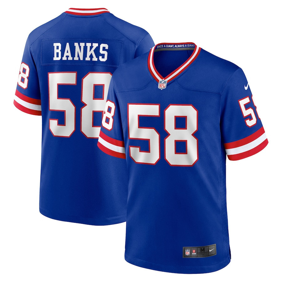 Carl Banks 58 New York Giants Classic Retired Player Game Stitched Jersey – Royal