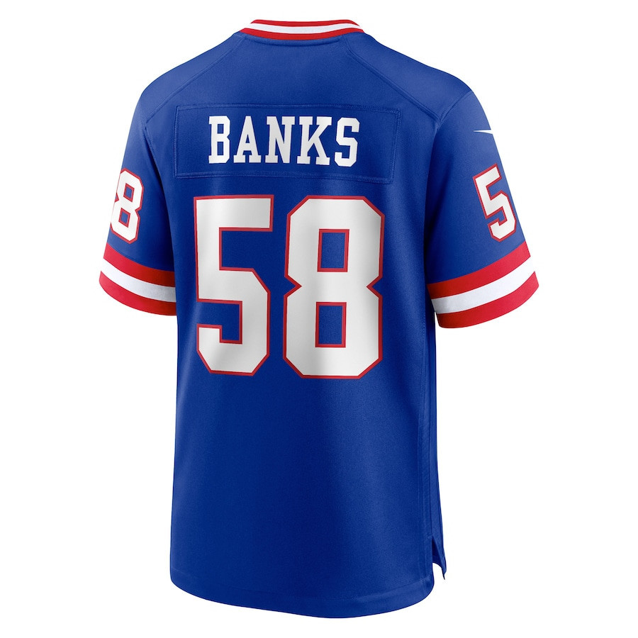 Carl Banks 58 New York Giants Classic Retired Player Game Stitched Jersey – Royal
