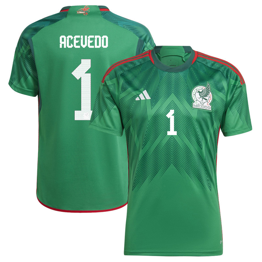 Carlos Acevedo 1 Mexico National Team Qatar World Cup 2022-23 – Green Home  Soccer Jersey