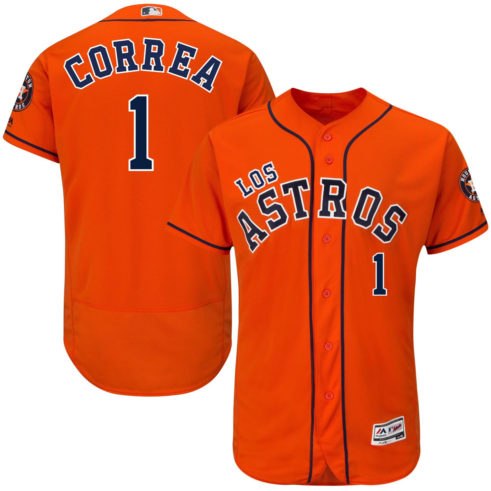 Carlos Correa Los Houston Astros Orange Jersey - All Stitched