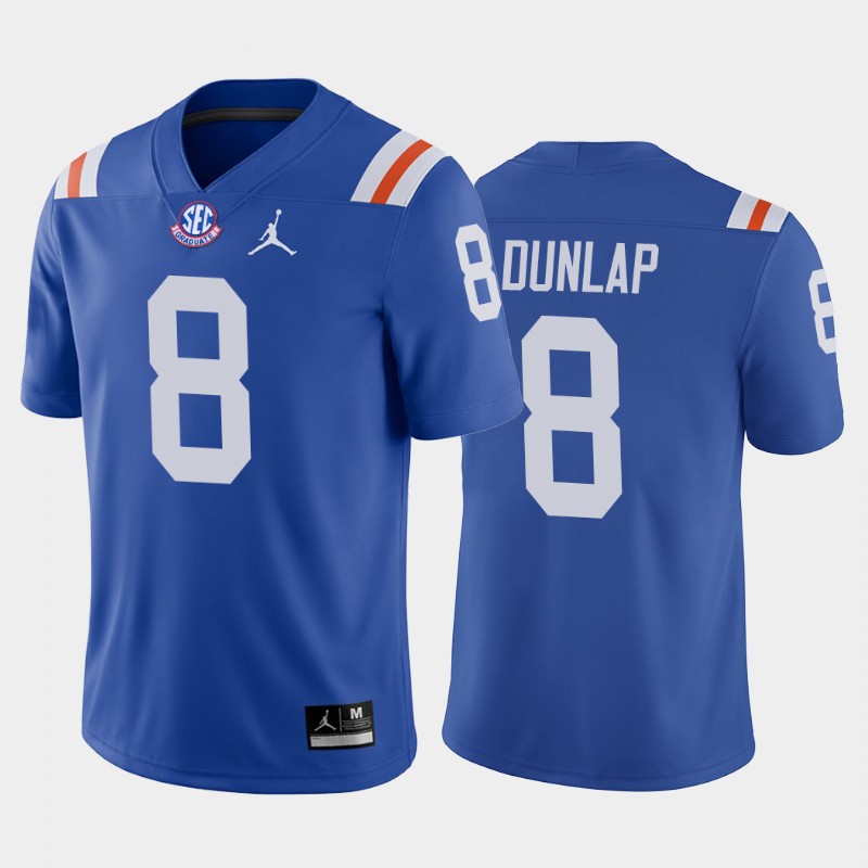 Carlos Dunlap #8 Florida Gators Throwback History Player Royal Jersey NFL