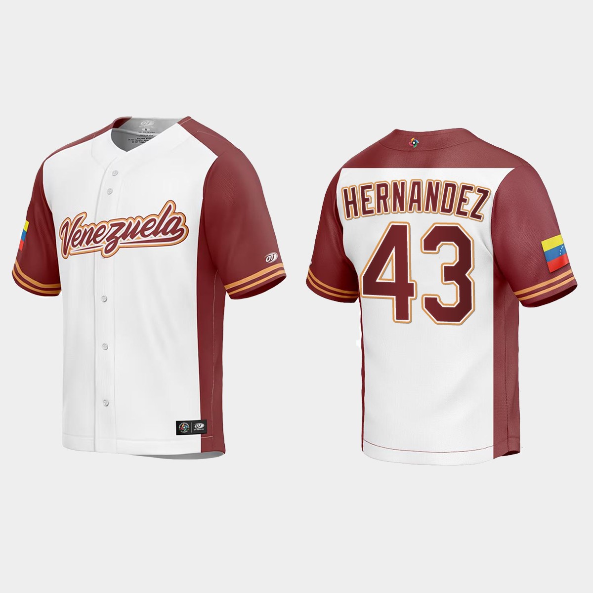 Carlos Hernandez Venezuela 2023 World Classic Jersey - White