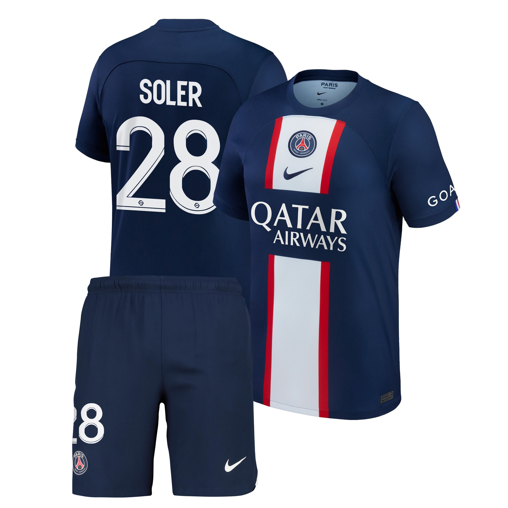 Carlos Soler 28 Paris Saint-Germain Home Kit 2022-23 Men Soccer Jersey – Blue