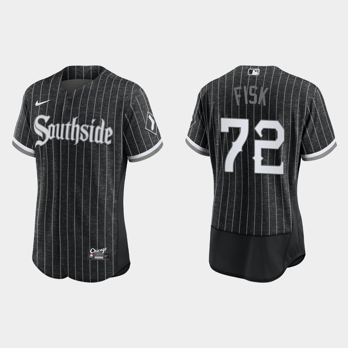 Carlton Fisk Chicago White Sox 2021 City Connect Jersey – Black