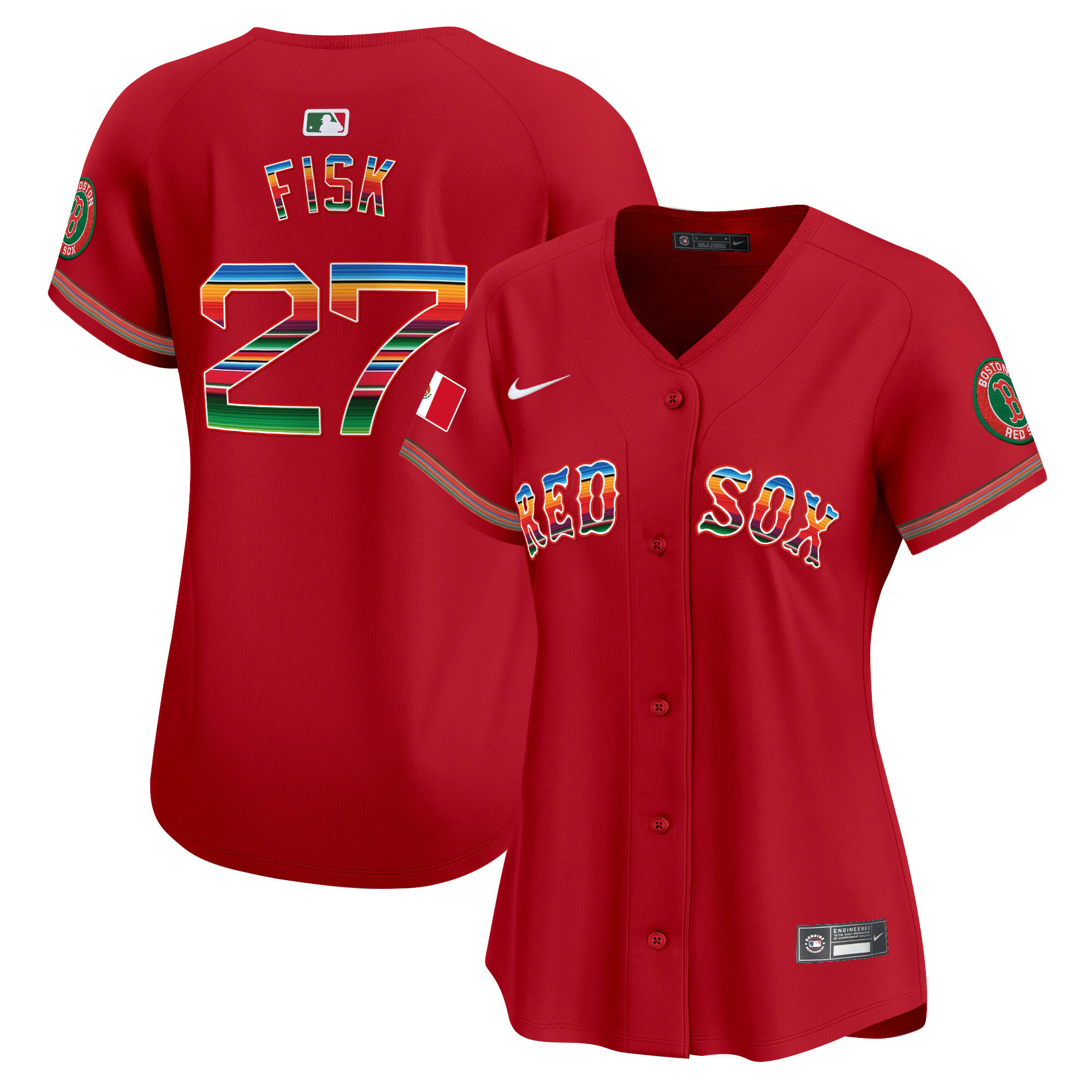 Carlton Fisk Women's Boston Red Sox Mexico Vapor Premier Limited Jersey - All Stitched