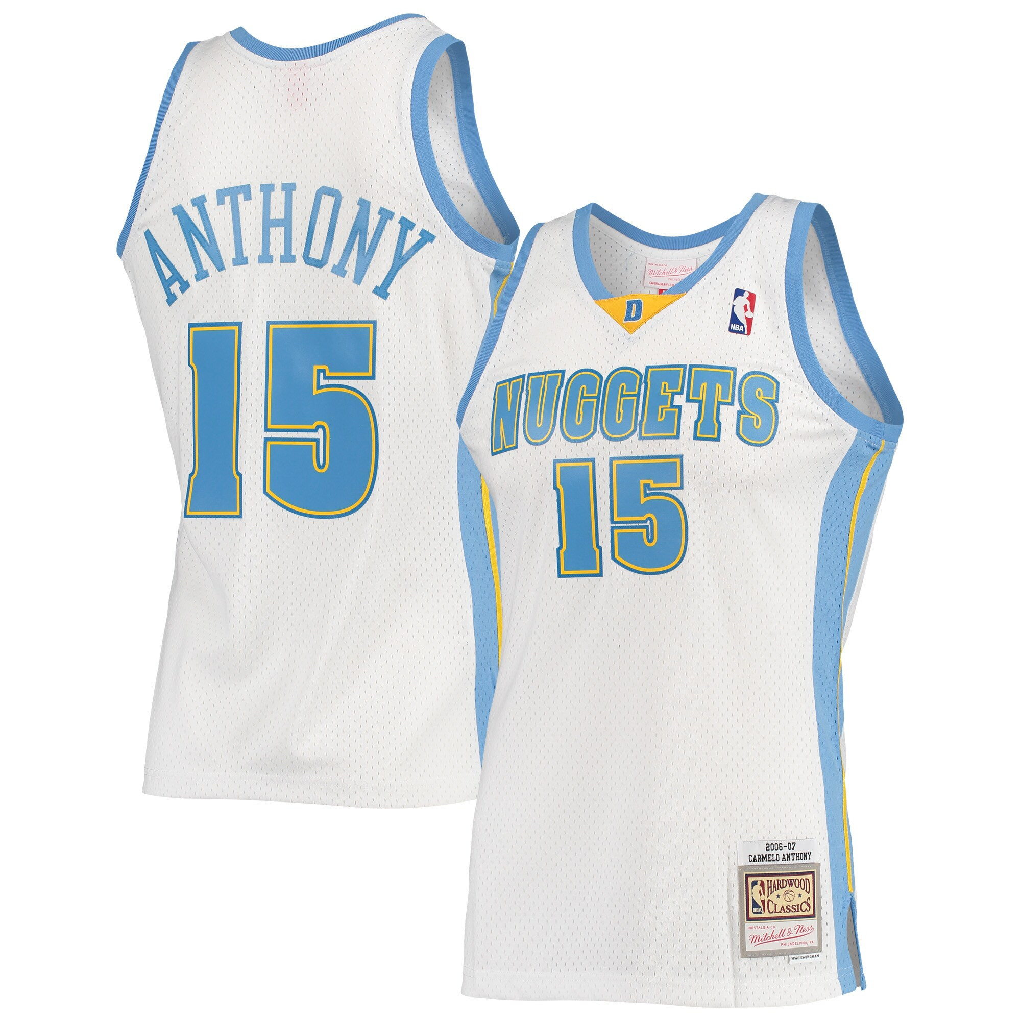 Carmelo Anthony Denver Nuggets Collection White Jersey - All Stitched