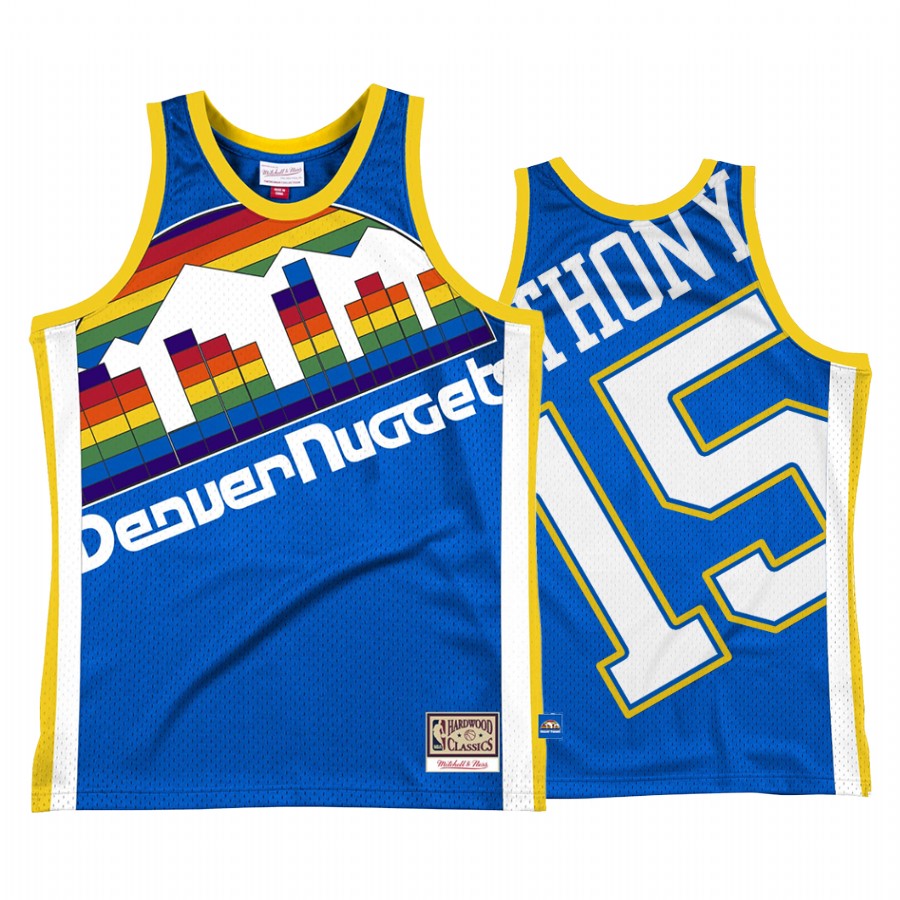 Carmelo Anthony Denver Nuggets Throwback Royal Big Face2.0 Men Jersey
