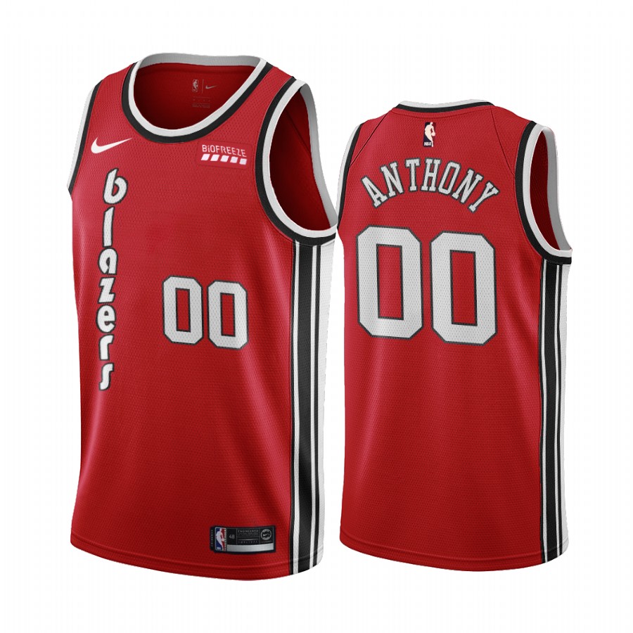Carmelo Anthony Portland Trail Blazers #00 2019-20 Classic Edition Men’s Jersey – Red