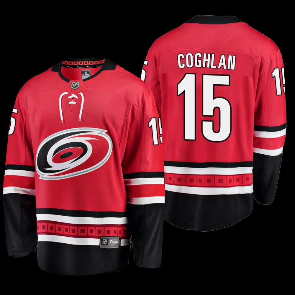Carolina Hurricanes #15 Dylan Coghlan Red 2022 Home Breakaway Player Jersey