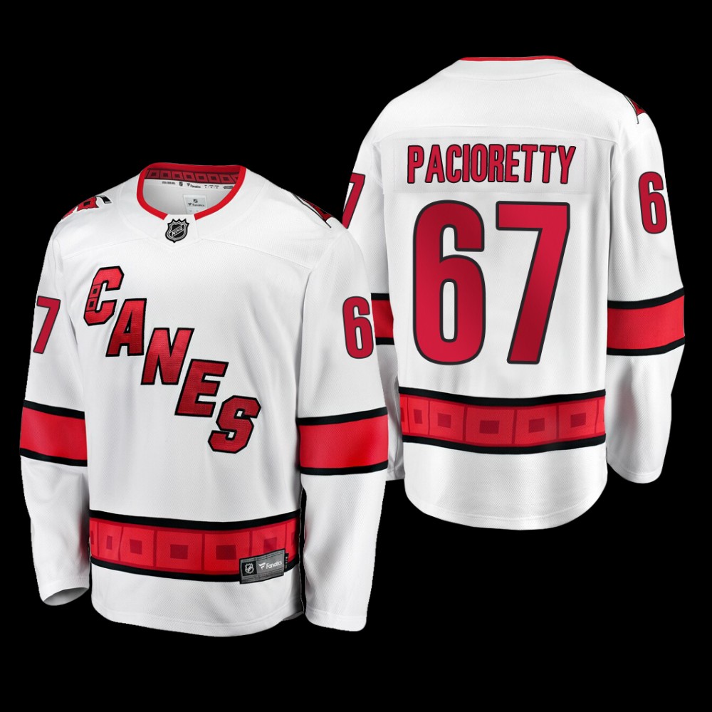 Carolina Hurricanes #67 Max Pacioretty White 2022 Away Breakaway Player Jersey