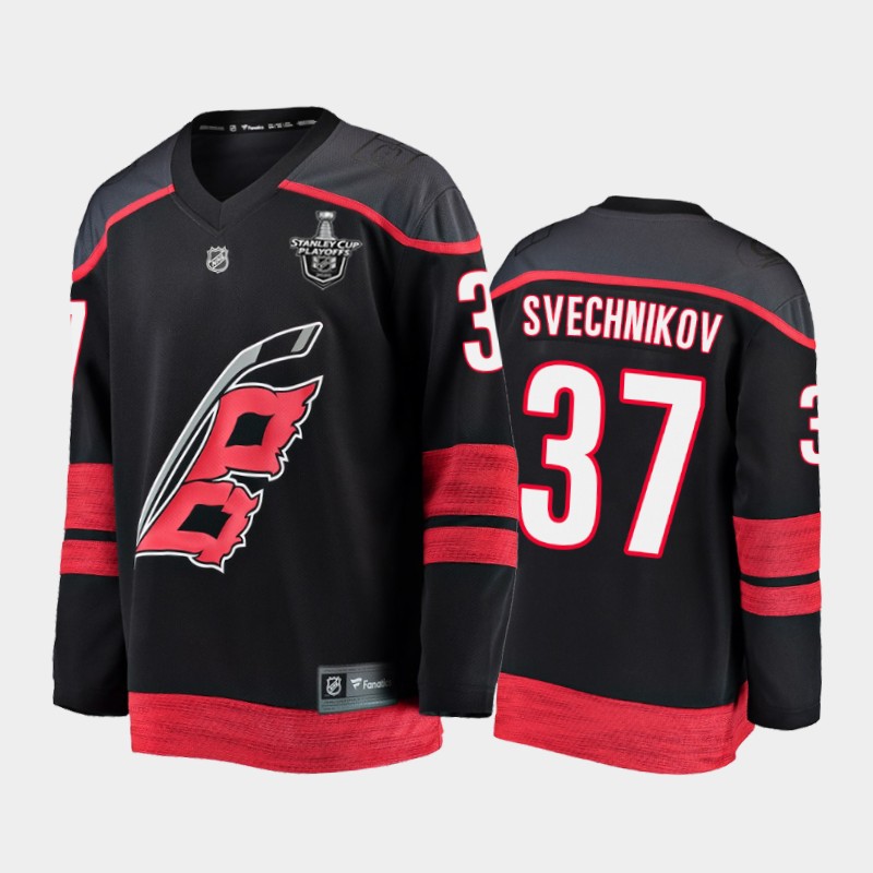 Carolina Hurricanes Andrei Svechnikov #37 2020 Stanley Cup Playoffs Black Alternate Jersey
