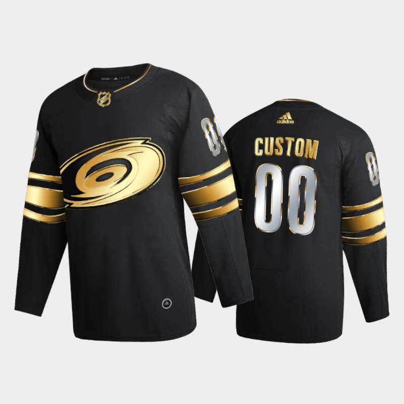 Carolina Hurricanes Custom #00 2020-21 Golden Edition Black Limited Jersey