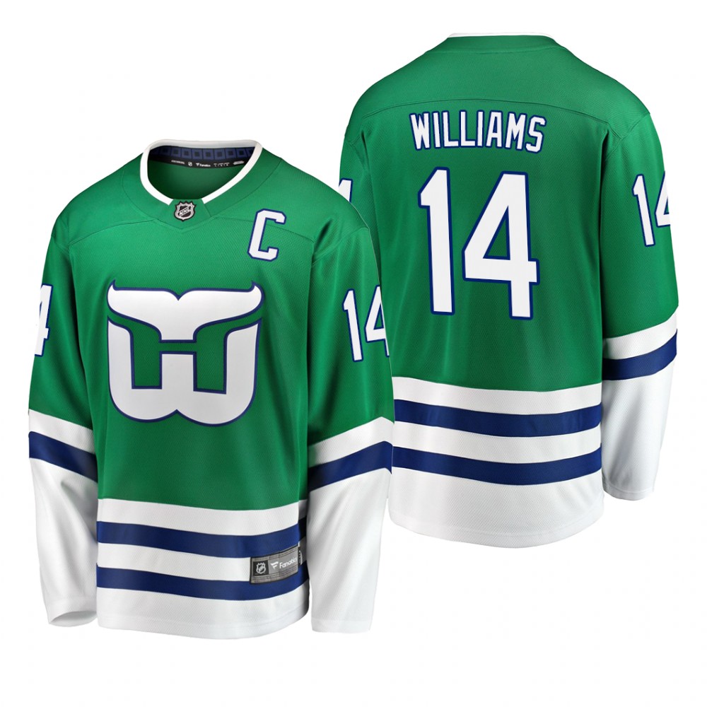 Carolina Hurricanes Justin Williams #14 Whalers Night Green Breakaway Jersey