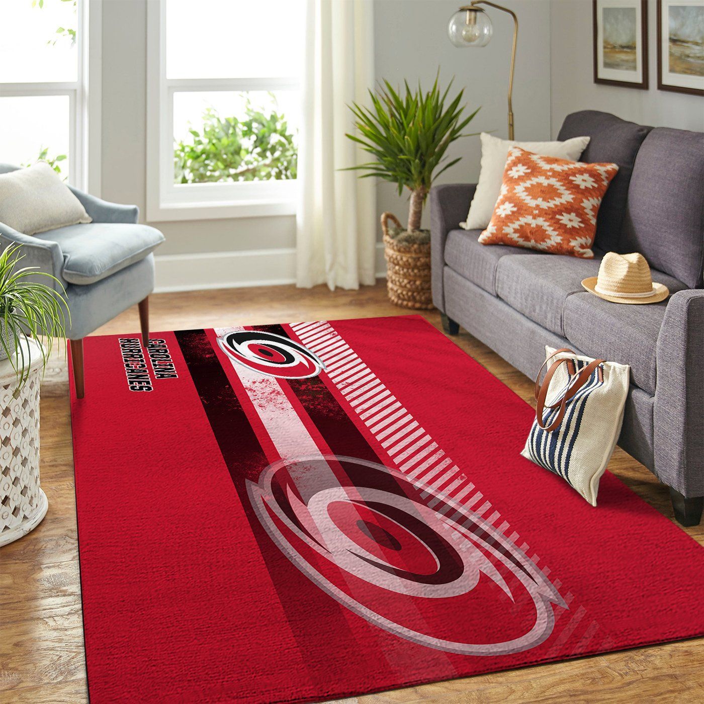 Carolina Hurricanes Living Room Area Rectangle Rug