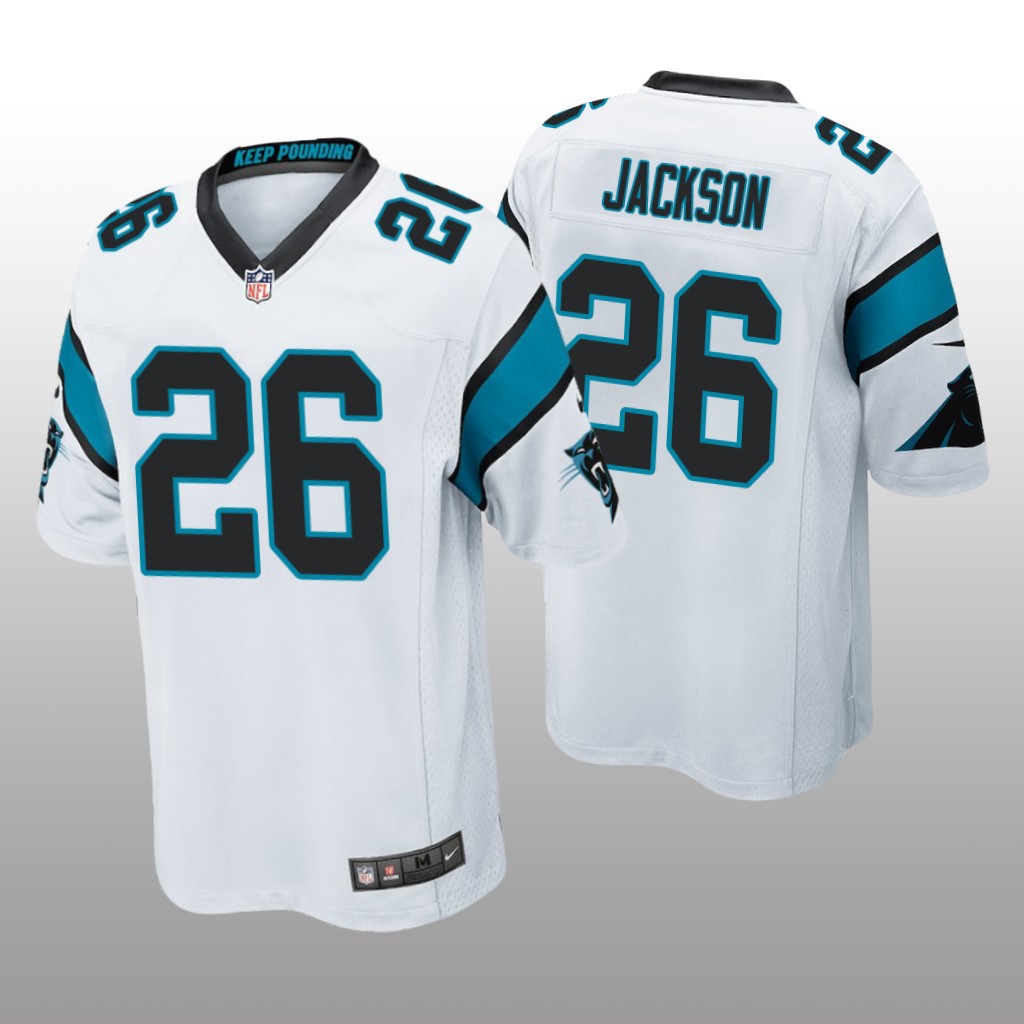 Carolina Panthers #26 White Men's Donte Jackson Game Jersey