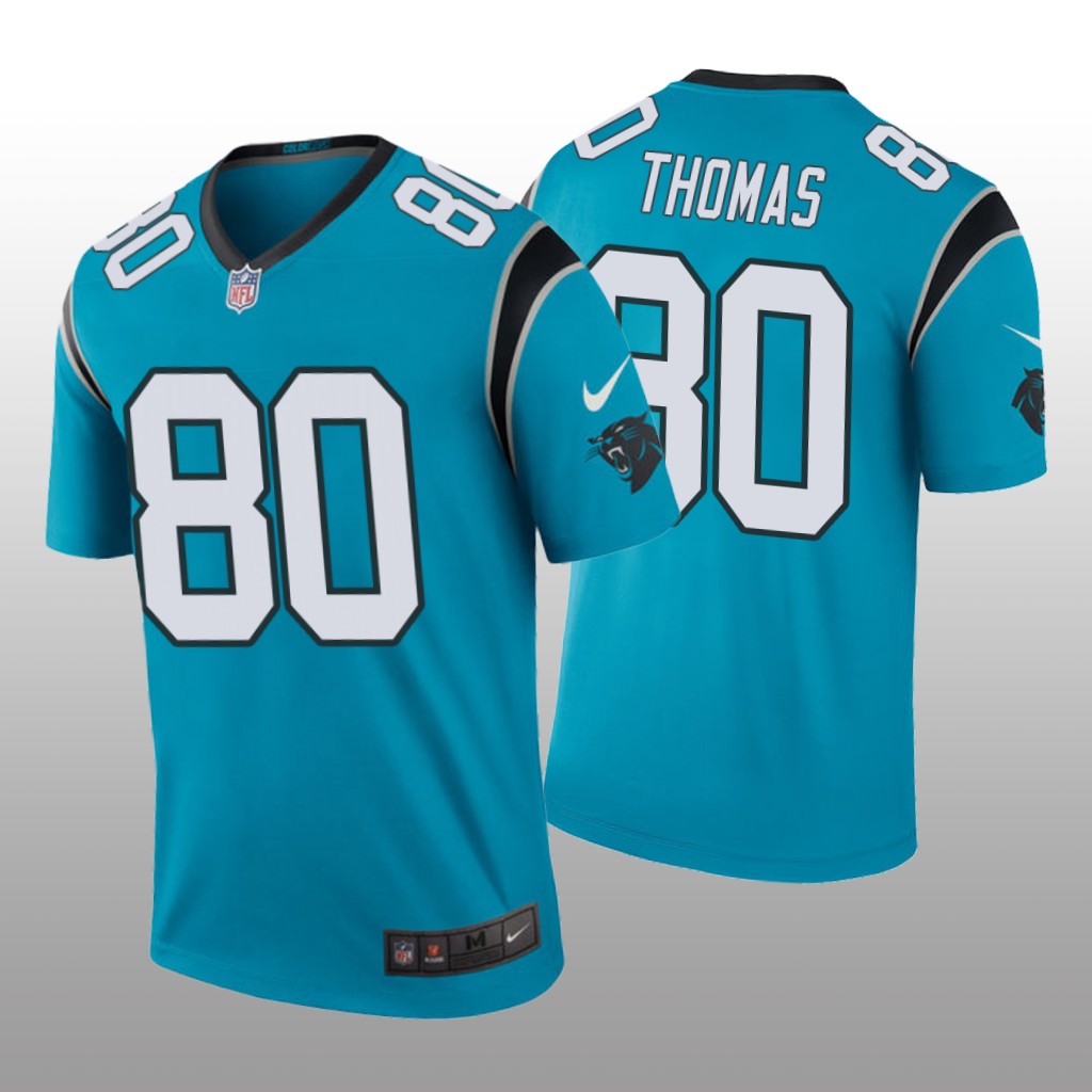 Carolina Panthers #80 Ian Thomas Blue legend color rush Jersey - Men