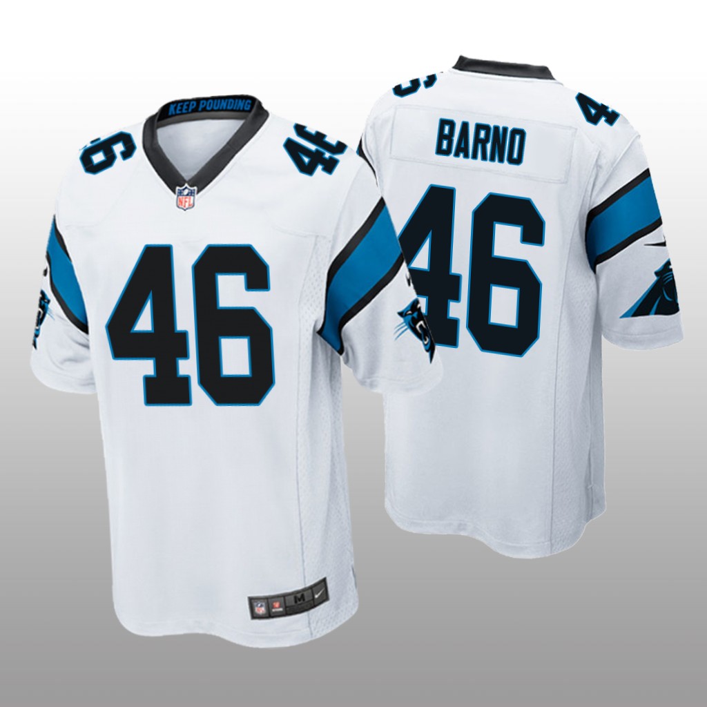 Carolina Panthers Amare Barno White Jersey Game - Men's