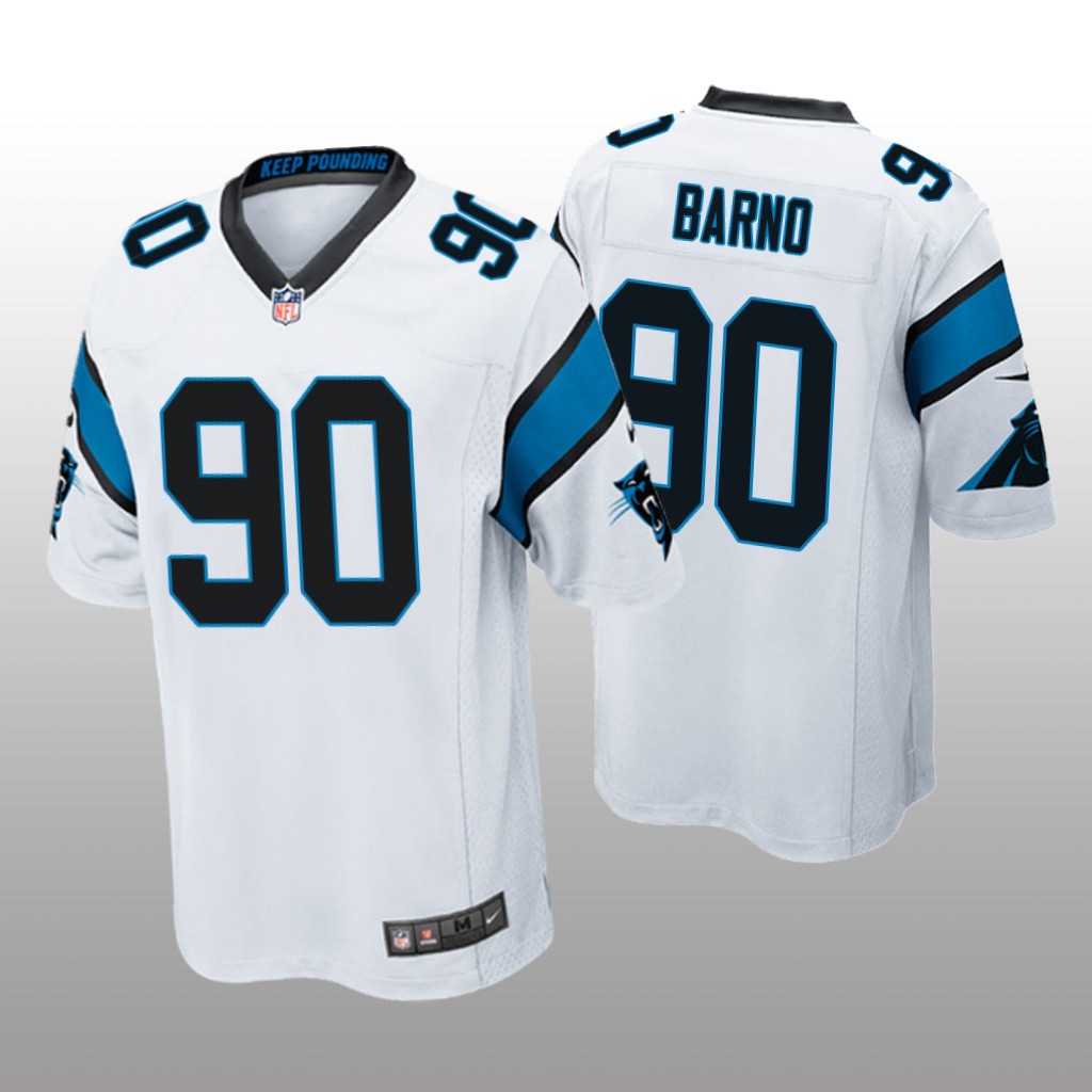 Carolina Panthers Amare Barno White Jersey Game - Men's