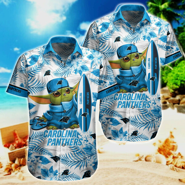 Carolina Panthers Baby Yoda Hawaiian Shirt