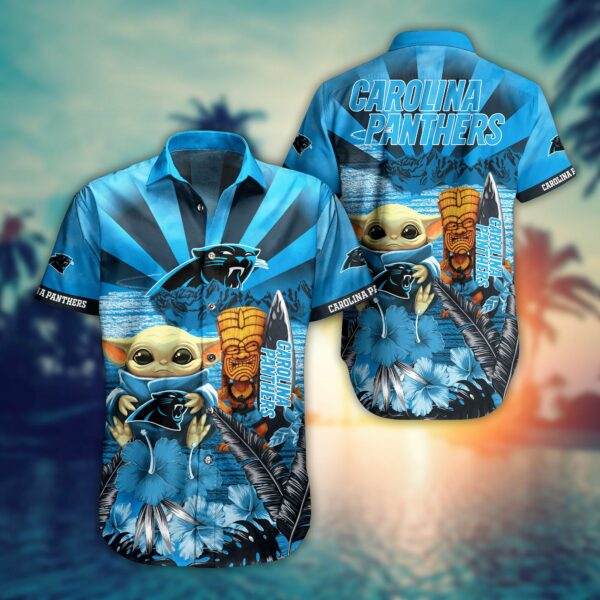 Carolina Panthers Baby Yoda Summer Hawaiian Shirt
