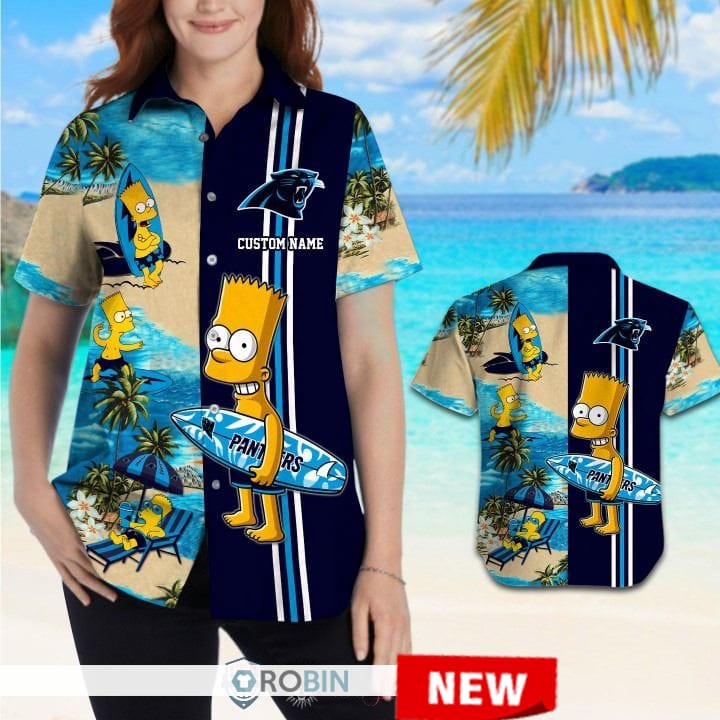 Carolina Panthers Bart Simpson Hawaiian Shirt
