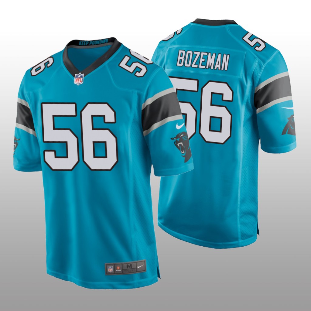 Carolina Panthers Bradley Bozeman Blue Jersey Game - Men's