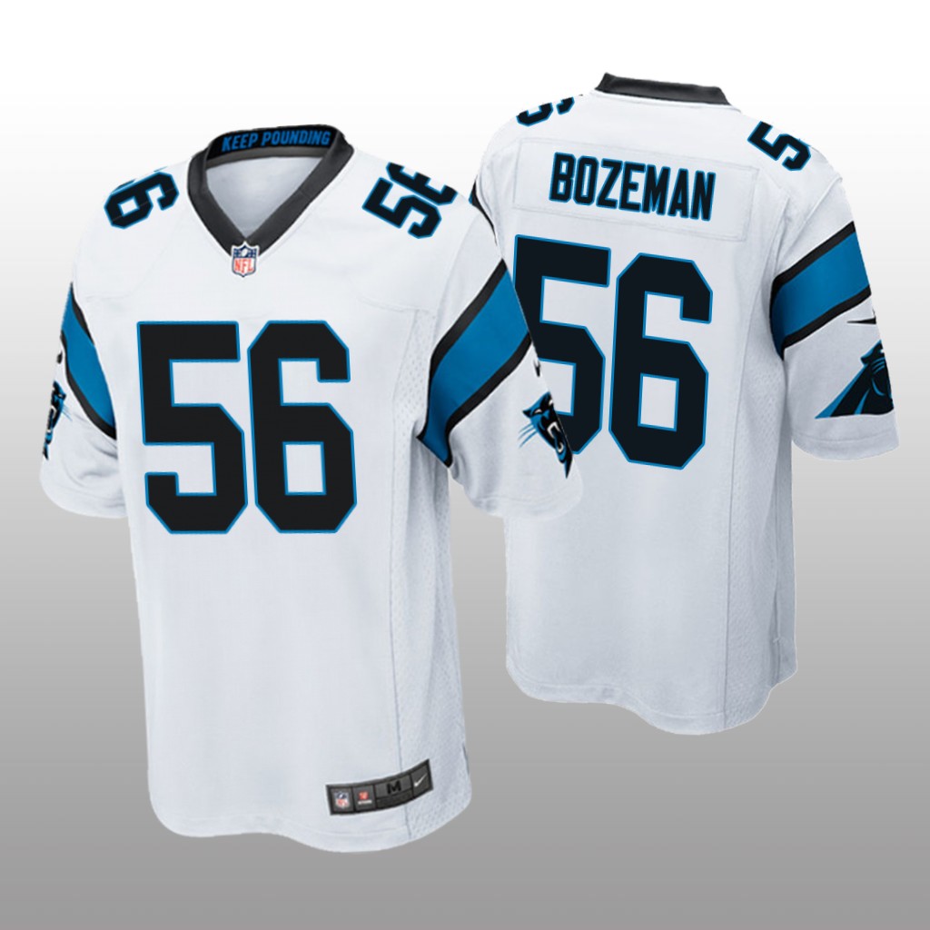 Carolina Panthers Bradley Bozeman White Jersey Game - Men's