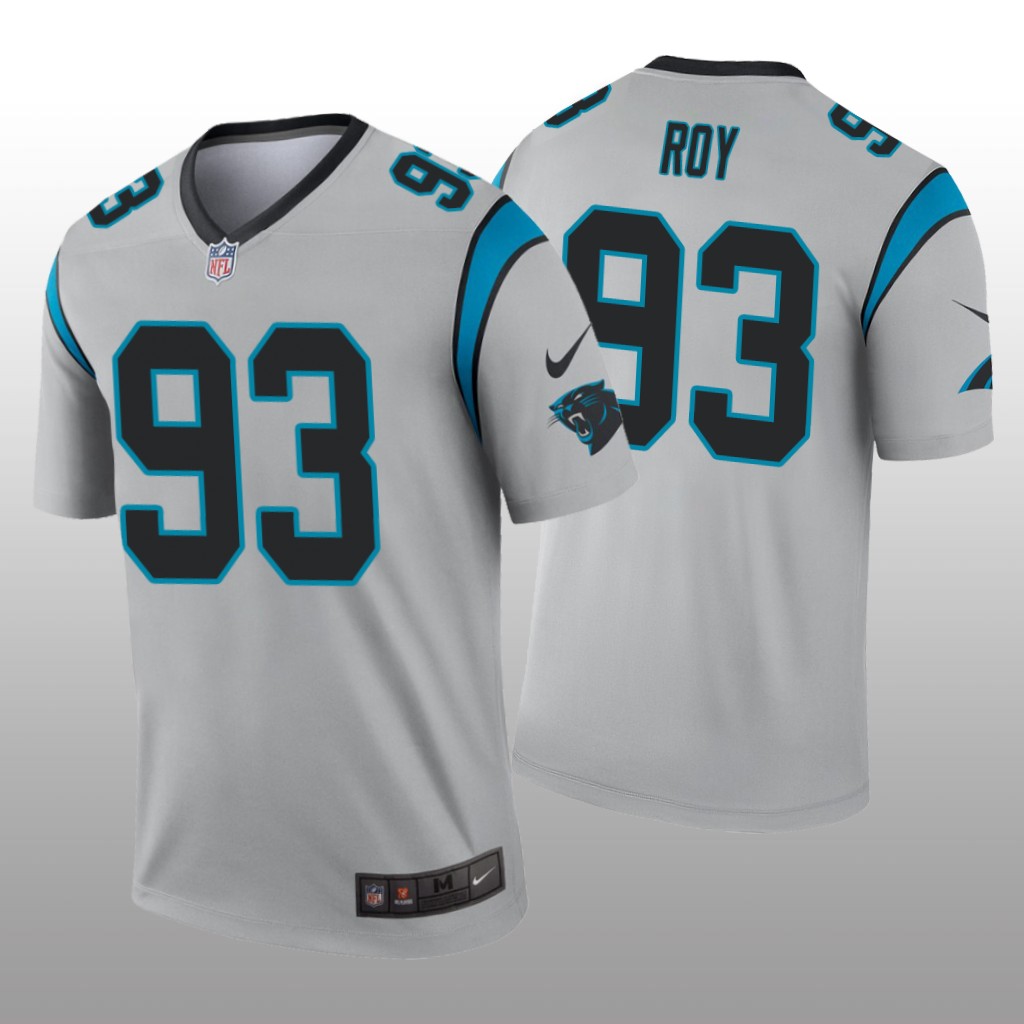 Carolina Panthers Bravvion Roy Silver Jersey Inverted Legend - Men's