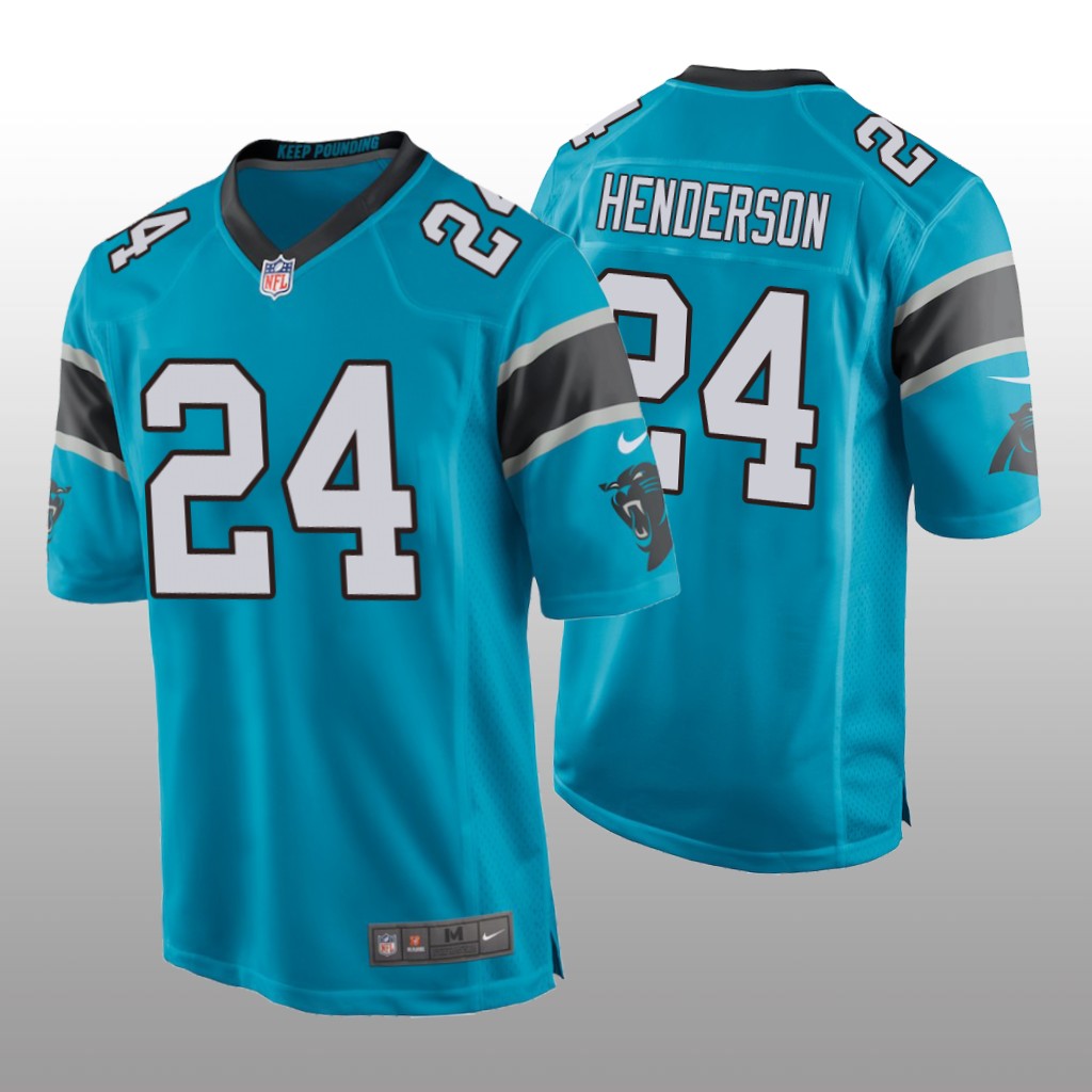 Carolina Panthers C.J. Henderson Blue Jersey Game - Men's