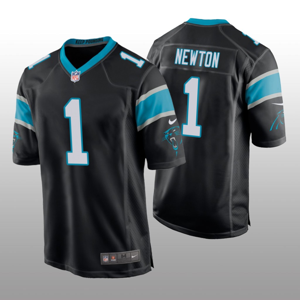Carolina Panthers Cam Newton Black Jersey Game - Men's