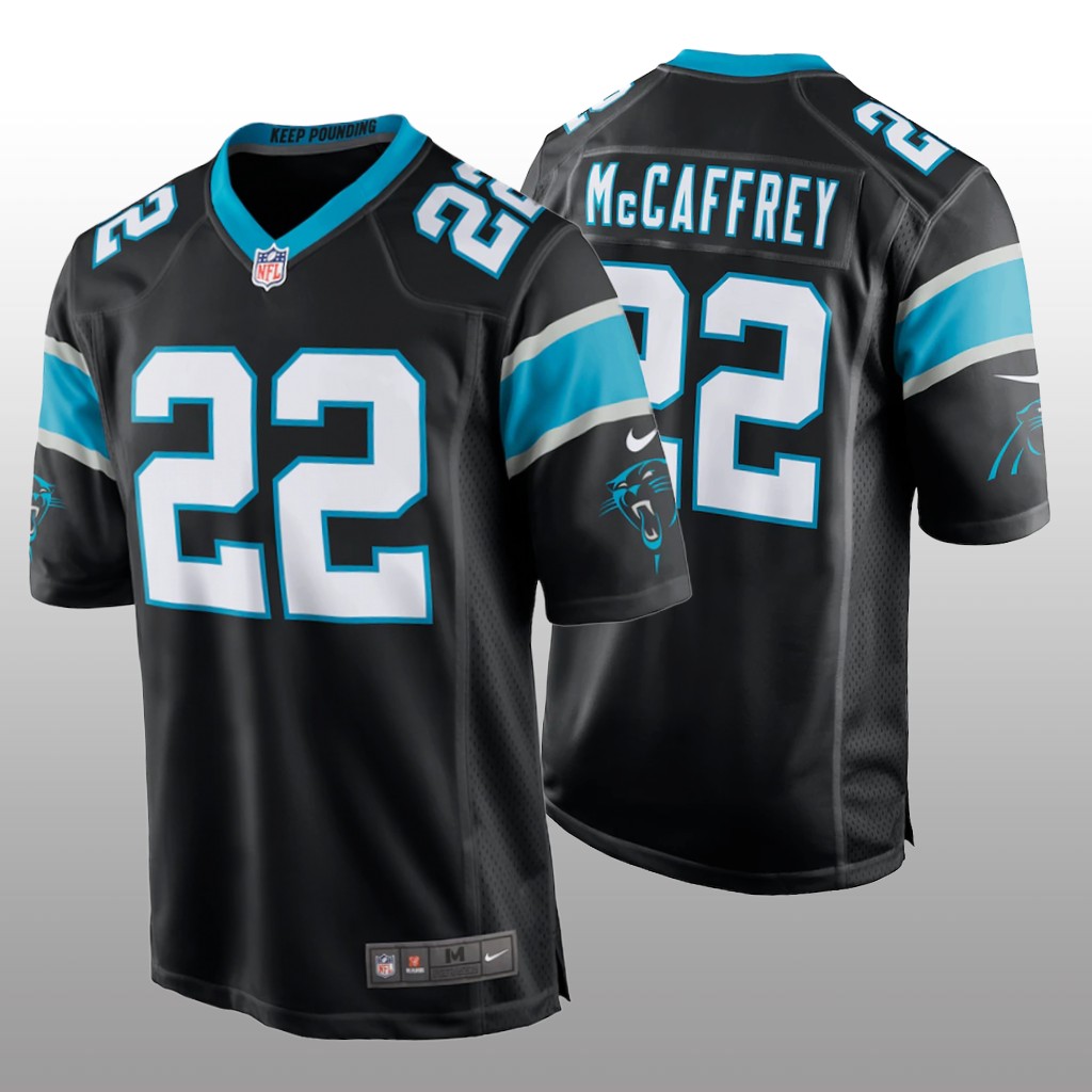 Carolina Panthers Christian McCaffrey Black Jersey Game - Men's