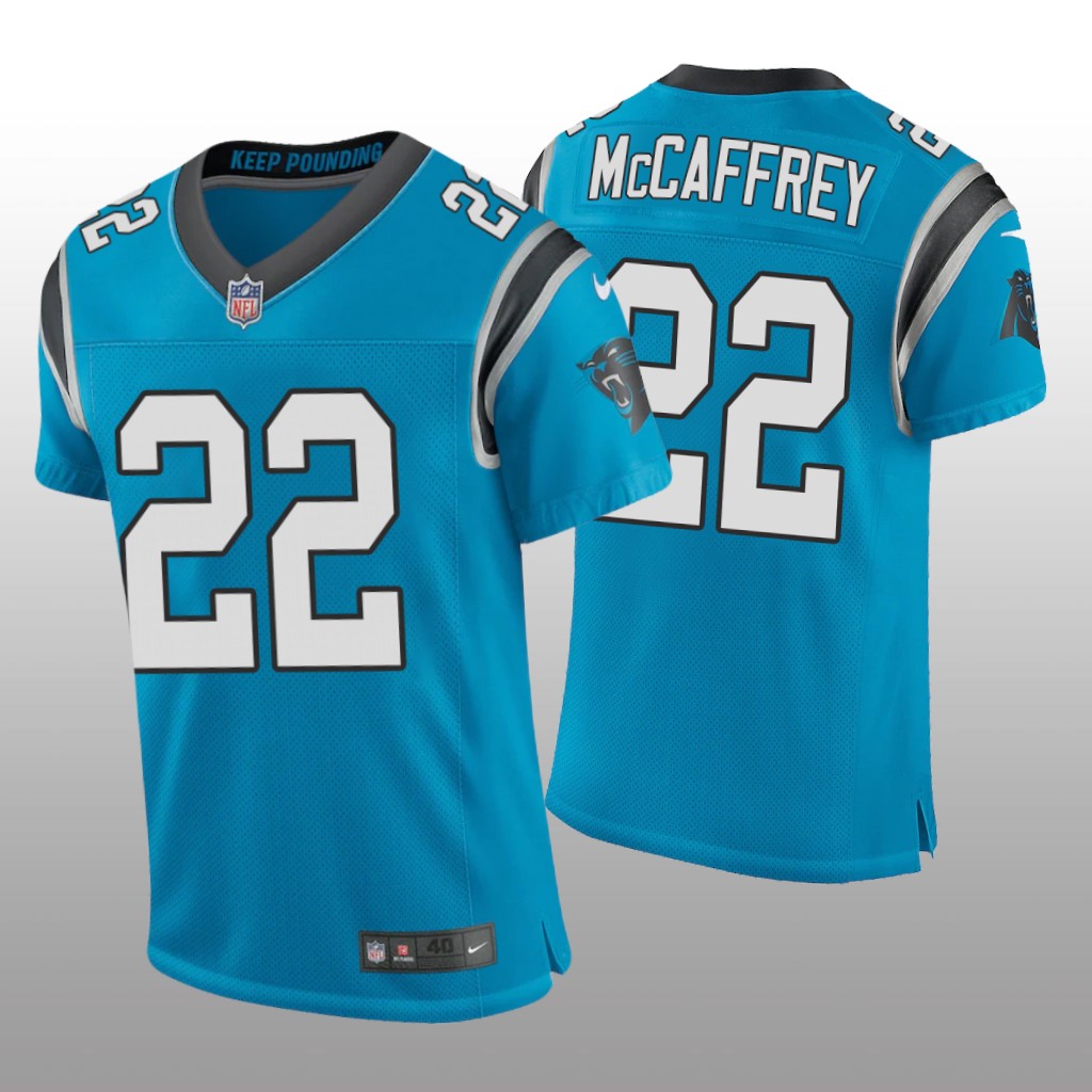 Carolina Panthers Christian McCaffrey Blue Jersey Vapor Elite Men's