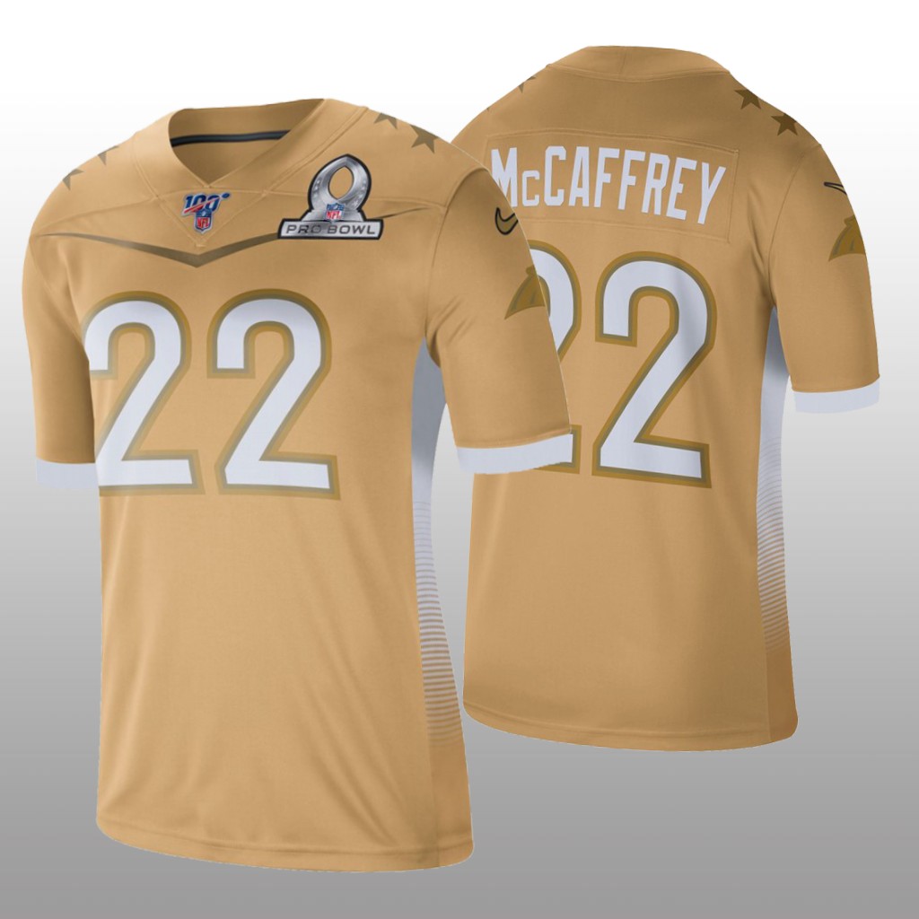 Carolina Panthers Christian McCaffrey Gold Jersey 2020 NFC Pro Bowl Game - Men's