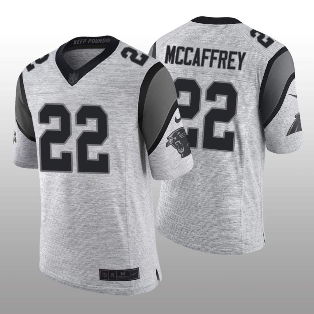Carolina Panthers Christian McCaffrey Gray Jersey Gridiron Gray Limited