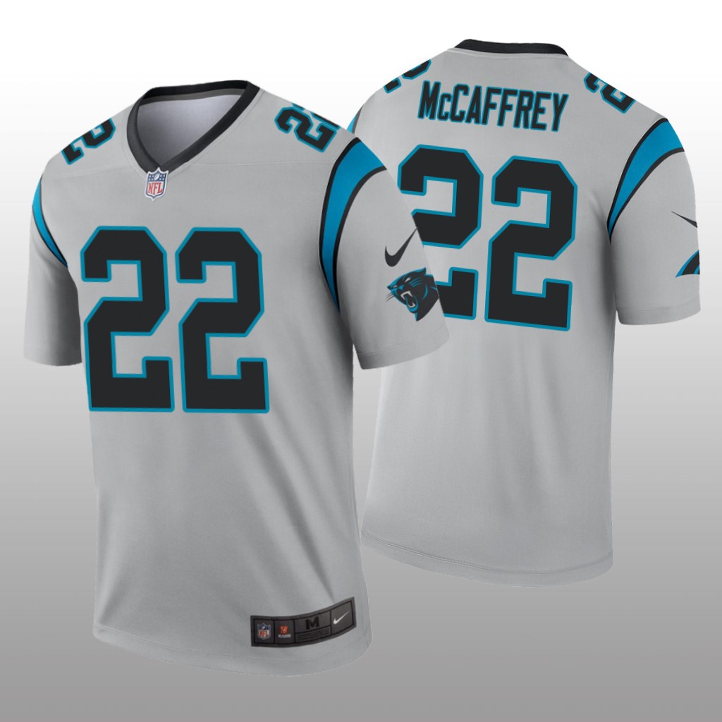 Carolina Panthers Christian McCaffrey Silver Jersey Inverted Legend - Men's