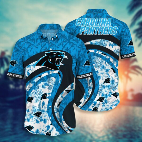 Carolina Panthers Coconut and Floral Hawaiian Shirt