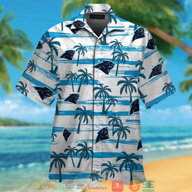 Carolina Panthers Coconut White Hawaiian Shirt