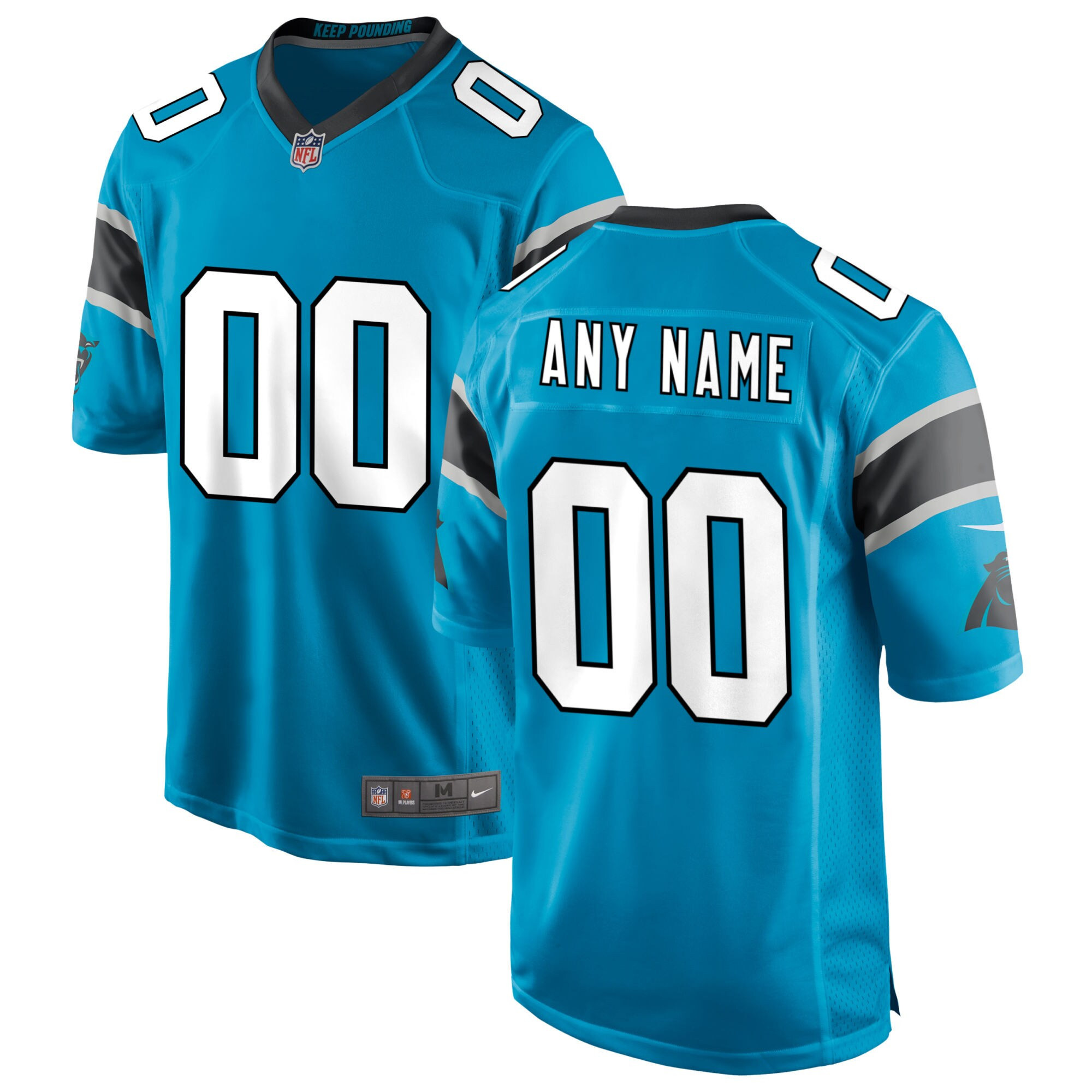 Carolina Panthers Custom Name and Numbers Blue Jersey - All Stitched 