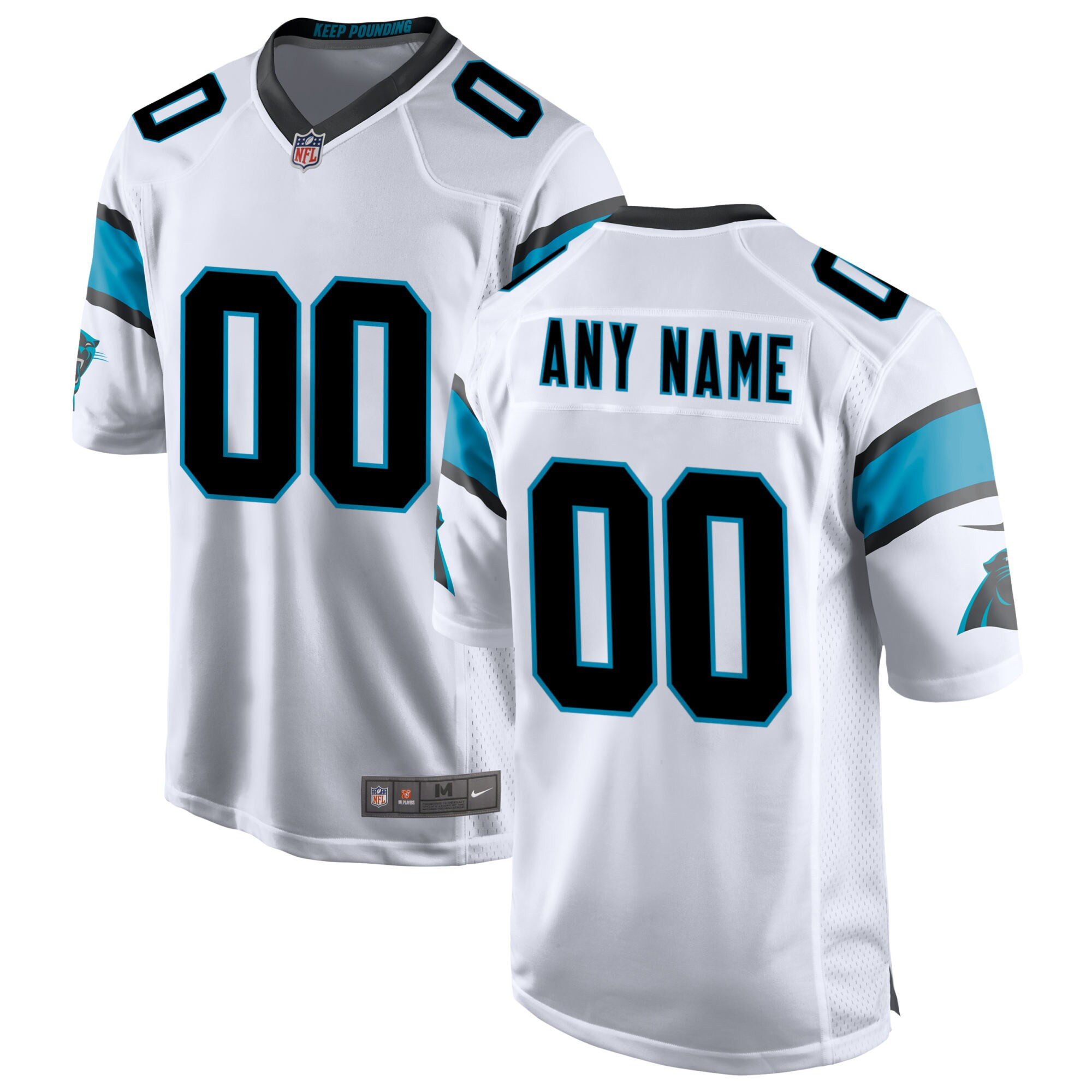 Carolina Panthers Custom Name and Numbers White Jersey - All Stitched 