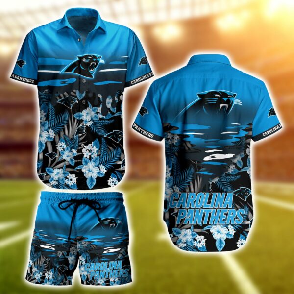 Carolina Panthers Floral Summer Hawaiian Shirt