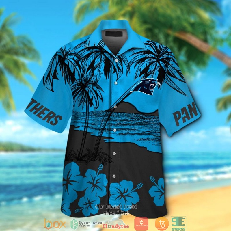 Carolina Panthers Hibiscus Coconut Island Hawaiian Shirt